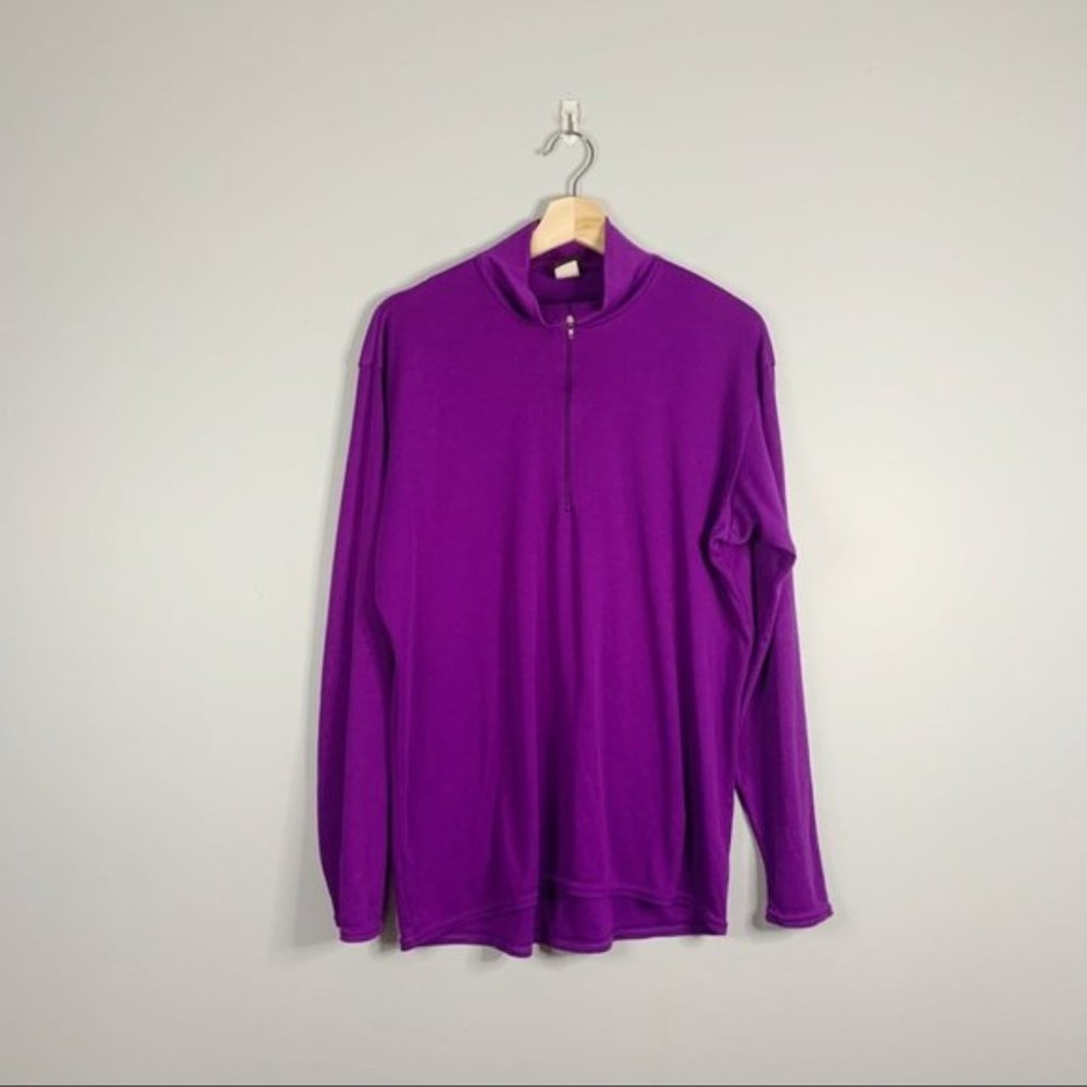 Patagonia BaseLayer Lightweight Purple Capilene Top Long